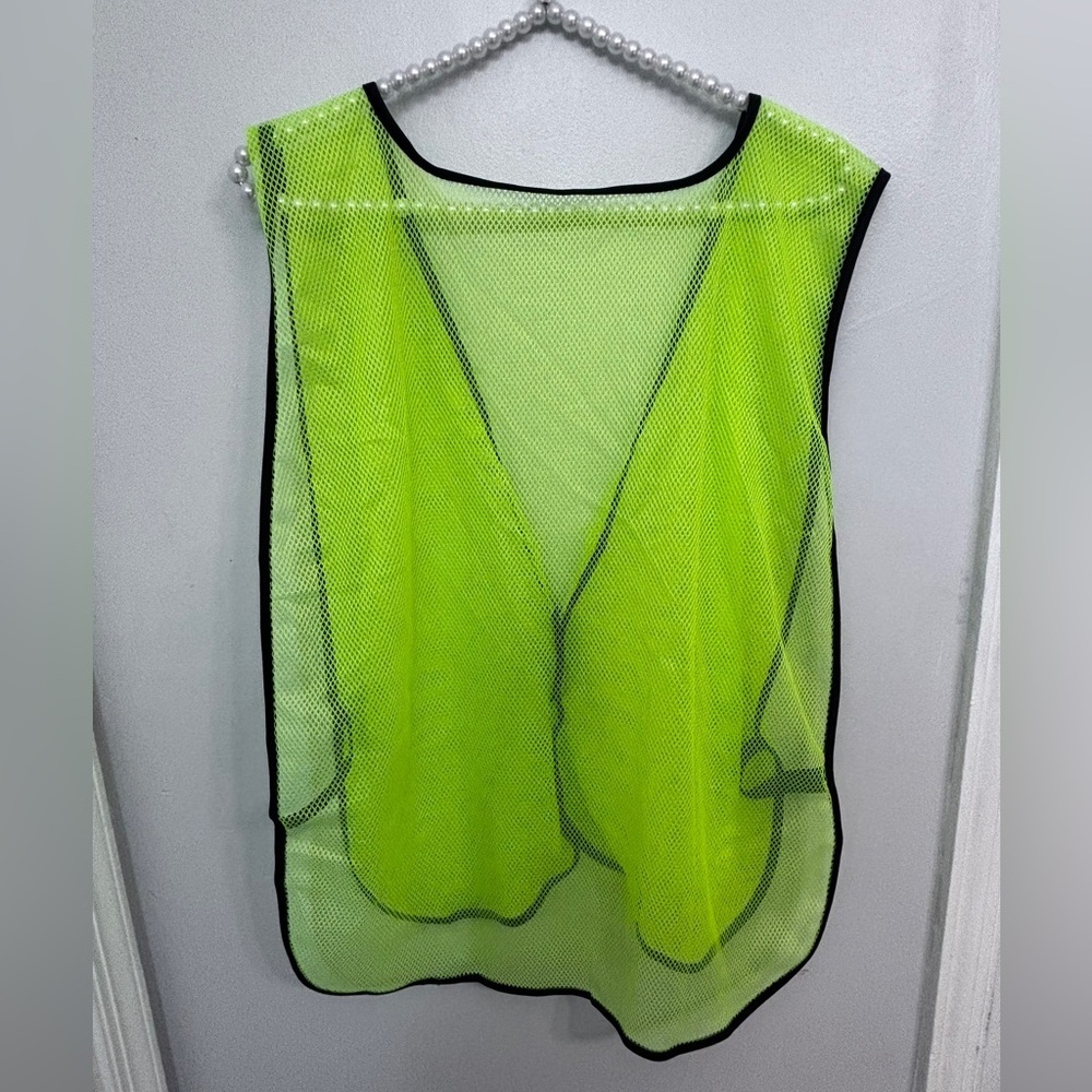 Neon Yellow Mesh Running Vest - Picture 2 of 2